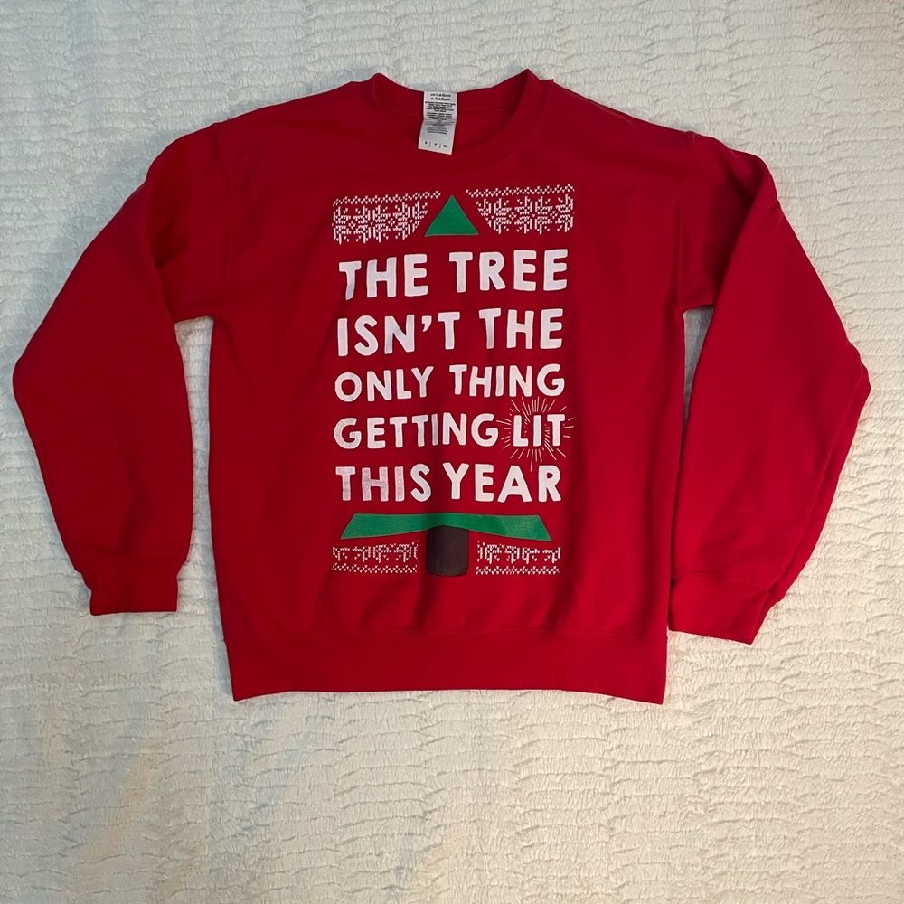 CUTE Ugly Christmas Sweater THE TREE ISN’T THE ONLY THING GETTING LIT THIS YEAR